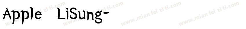 Apple LiSung字体转换